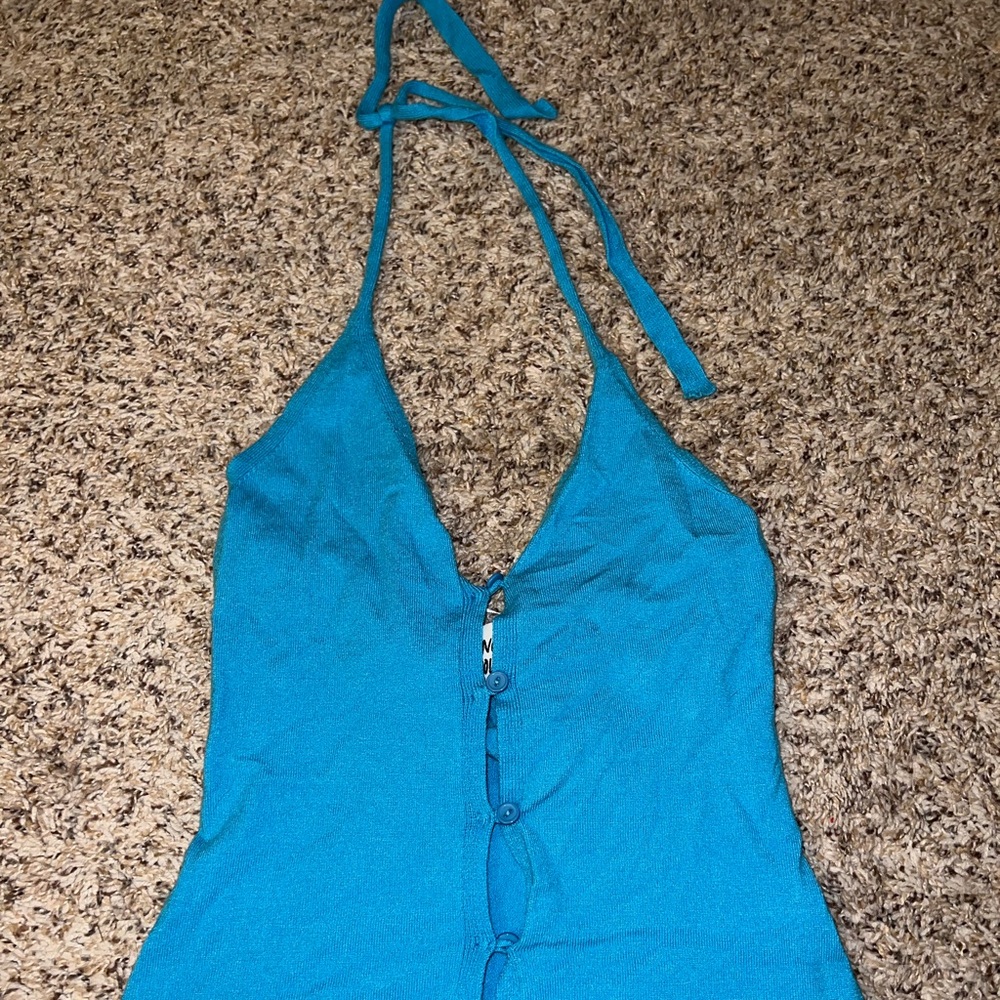 SOLD Blue halter top